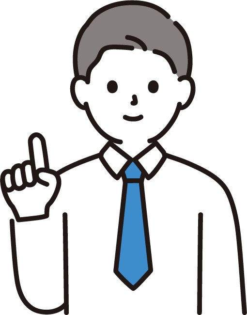 提案するサラリーマンのイラスト